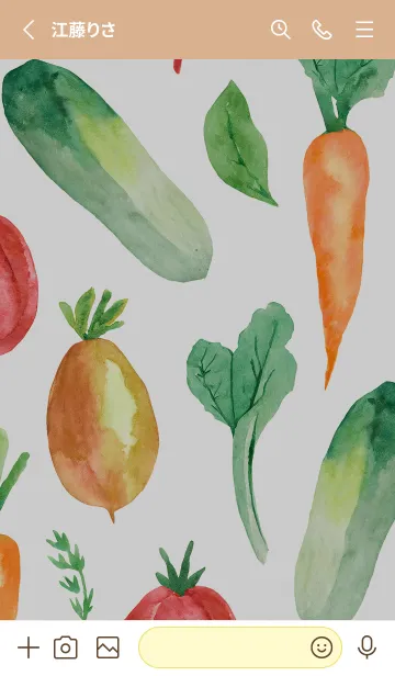 [LINE着せ替え] 【シンプル】お野菜の着せかえ#453の画像2