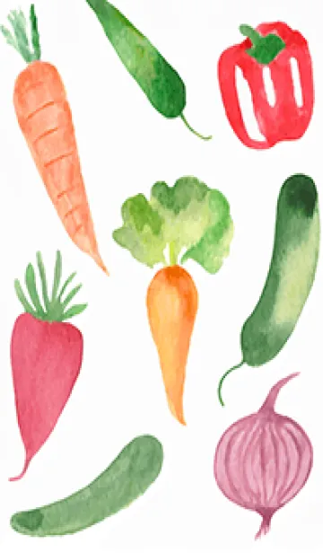 [LINE着せ替え] 【シンプル】お野菜の着せかえ#448の画像1