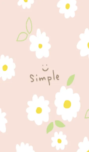 [LINE着せ替え] 白いお花と葉っぱ。7の画像1