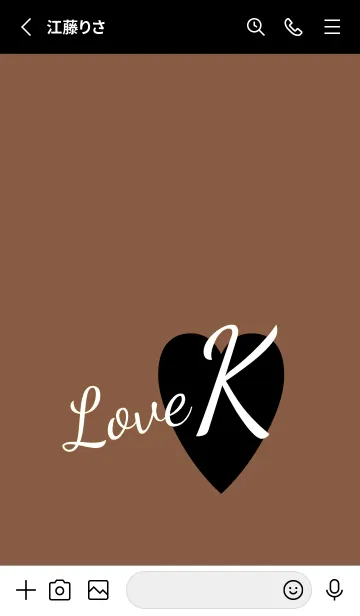 [LINE着せ替え] ラブ イニシャル ”K” 16の画像2