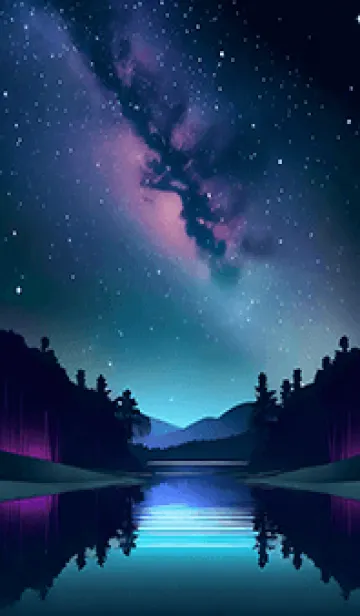 [LINE着せ替え] 綺麗な星空の夜景着せかえ#721の画像1