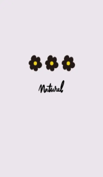 [LINE着せ替え] 花3輪 黒7の画像1