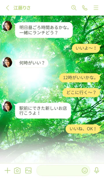 [LINE着せ替え] 木漏れ日 癒しの着せ替えの画像3