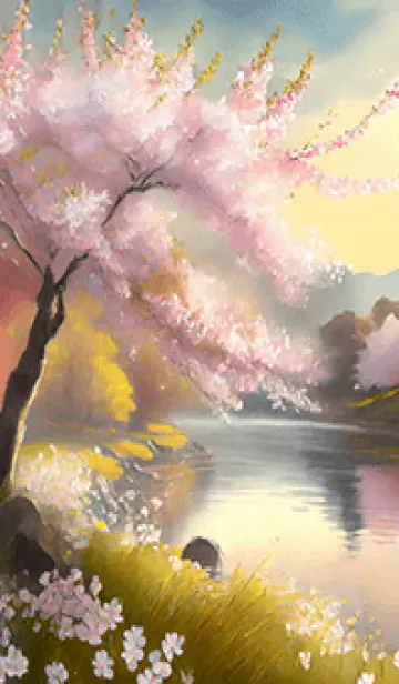 [LINE着せ替え] 優美な春の風景の着せかえ(Spring-358)の画像1