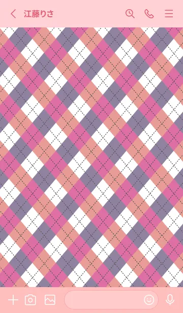 [LINE着せ替え] アーガイル チェック /14の画像2