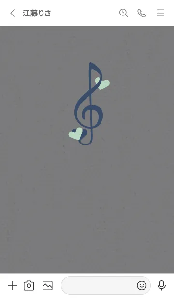 [LINE着せ替え] ト音記号＆♥ 水生の画像2