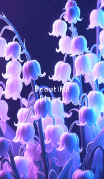 [LINE着せ替え] Beautiful Flower-LILYOFTHEVALLEY BLUEの画像1