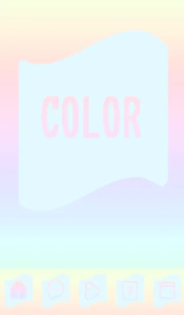 [LINE着せ替え] blue color rainbow P08の画像1