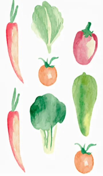 [LINE着せ替え] 【シンプル】お野菜の着せかえ#474の画像1