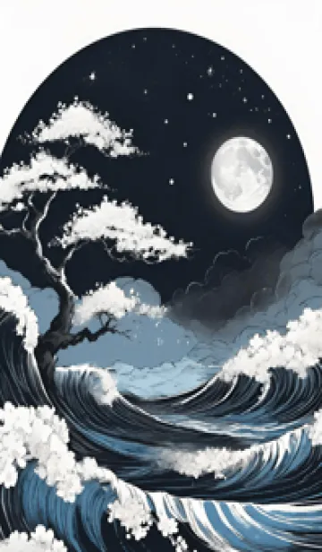 [LINE着せ替え] 浮世絵 山海桜花 bSb8bの画像1