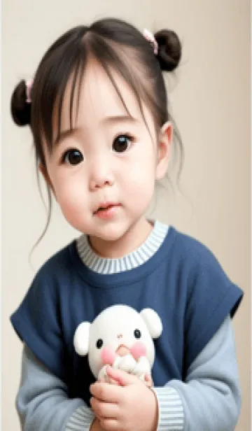 [LINE着せ替え] Q版 - 可愛な少女 O5rNaの画像1