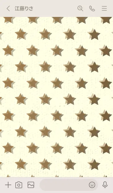 [LINE着せ替え] 星のドッドきせかえ タバコブラウンの画像2