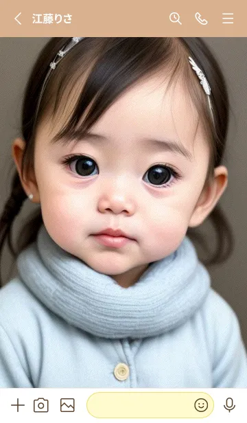 [LINE着せ替え] Q版 - 可愛な少女 DYtR9の画像2