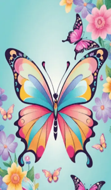 [LINE着せ替え] ハッピーな蝶 QDODMの画像1