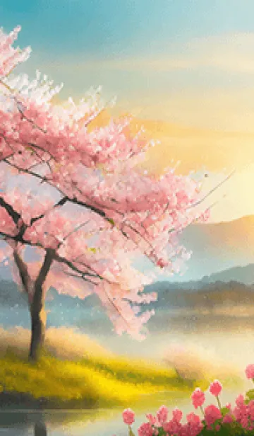 [LINE着せ替え] 優美な春の風景の着せかえ(Spring-368)の画像1