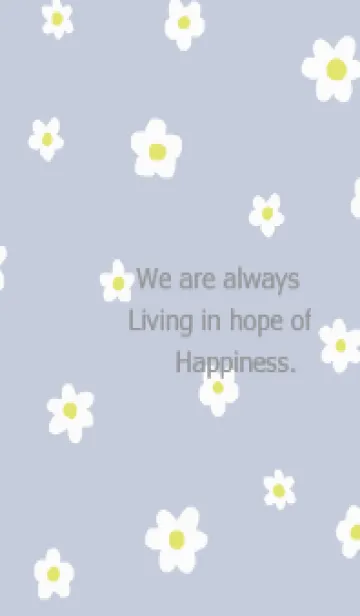 [LINE着せ替え] flower pattern / naturalblue2の画像1