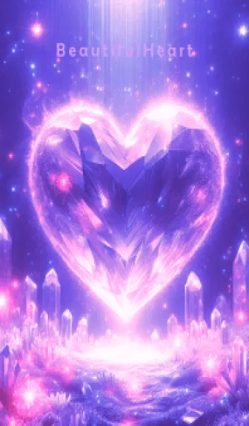 [LINE着せ替え] Beautiful Heart-PURPLE PINK 13の画像1