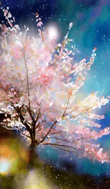 [LINE着せ替え] 美しい夜桜の着せかえ#602の画像1