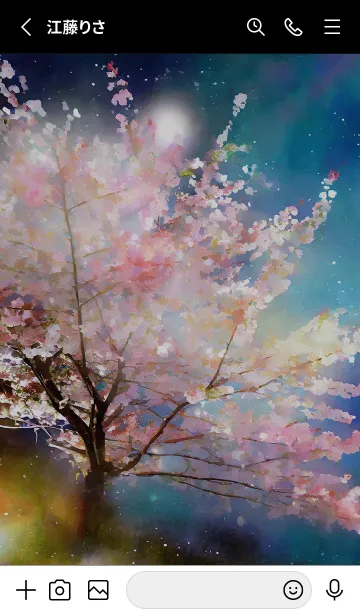 [LINE着せ替え] 美しい夜桜の着せかえ#602の画像2