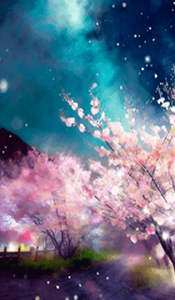 [LINE着せ替え] 美しい夜桜の着せかえ#603の画像1