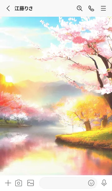 [LINE着せ替え] 優美な春の風景の着せかえ(Spring-374)の画像2