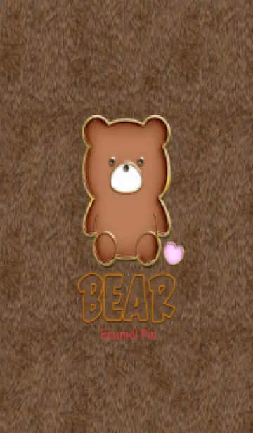 [LINE着せ替え] Bear Enameled Pin & Fur 46の画像1
