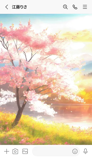 [LINE着せ替え] 優美な春の風景の着せかえ(Spring-375)の画像2