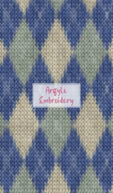 [LINE着せ替え] Argyle Embroidery 76の画像1