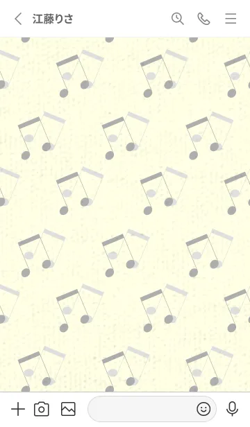 [LINE着せ替え] 2連符柄  銀鼠の画像2