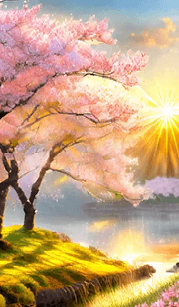 [LINE着せ替え] 優美な春の風景の着せかえ(Spring-376)の画像1