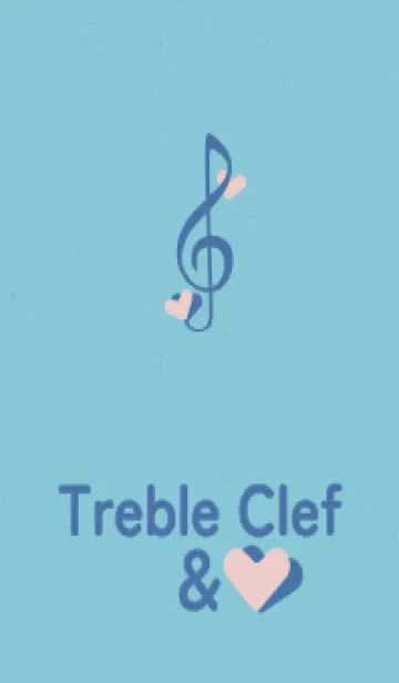 [LINE着せ替え] ト音記号＆♥ 青空の画像1