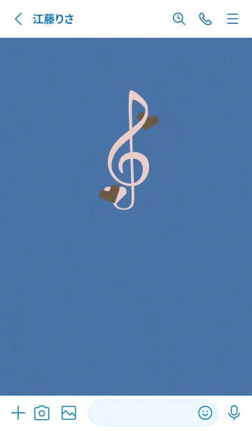 [LINE着せ替え] ト音記号＆♥ ピンクムーンの画像2