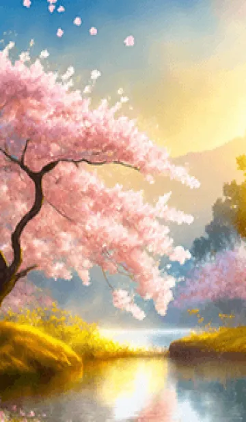 [LINE着せ替え] 優美な春の風景の着せかえ(Spring-380)の画像1