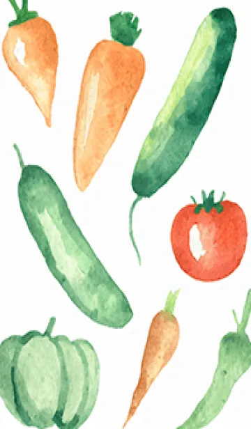 [LINE着せ替え] 【シンプル】お野菜の着せかえ#481の画像1