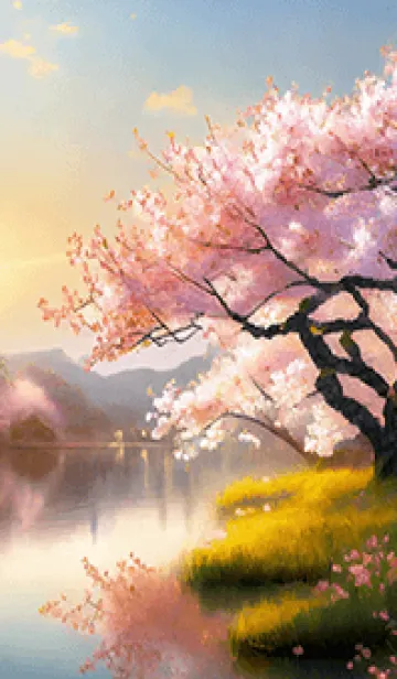 [LINE着せ替え] 優美な春の風景の着せかえ(Spring-382)の画像1