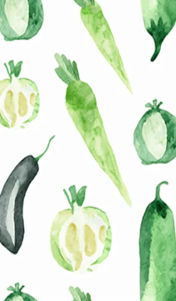 [LINE着せ替え] 【シンプル】お野菜の着せかえ#489の画像1