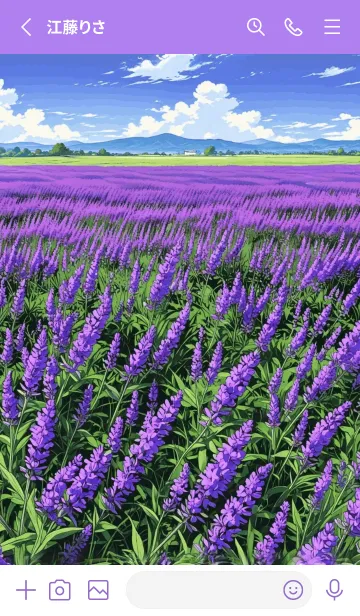 [LINE着せ替え] Lavender Field : Flower Fieldの画像2