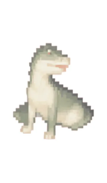ワニのドット絵のきせかえ BW 04の着せ替えメイン画像