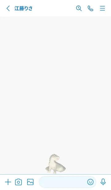 [LINE着せ替え] ワニのドット絵のきせかえ BW 04の画像2