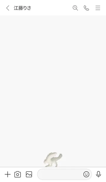 [LINE着せ替え] ワニのドット絵のきせかえ BW 03の画像2