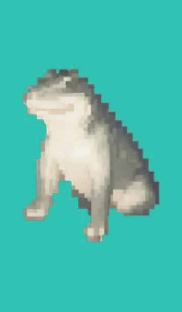 [LINE着せ替え] ワニのドット絵のきせかえ Green 08の画像1