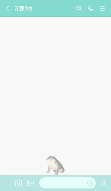 [LINE着せ替え] ワニのドット絵のきせかえ Green 08の画像2