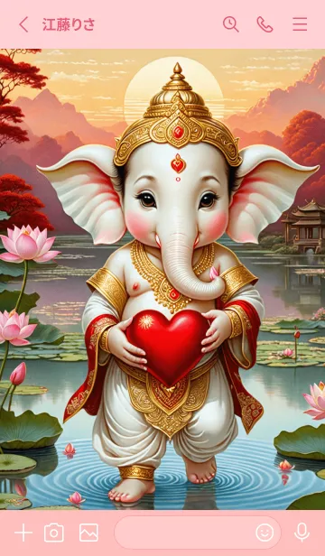[LINE着せ替え] Lotus Ganesha : Love & Rich Theme (JP)の画像2