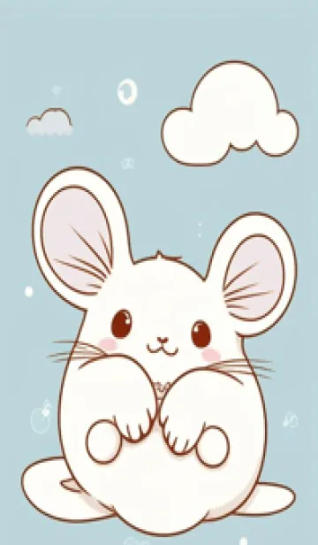 [LINE着せ替え] 可愛い小さなマウス 快適な良い日 bTqsiの画像1