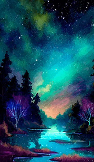 [LINE着せ替え] 綺麗な星空の夜景着せかえ#752の画像1