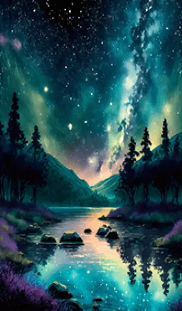 [LINE着せ替え] 綺麗な星空の夜景着せかえ#754の画像1