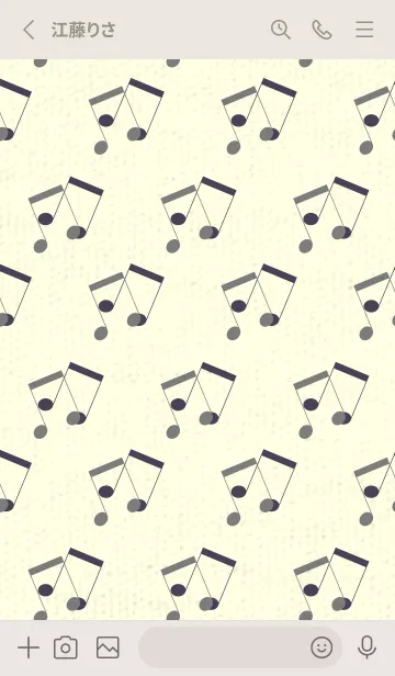 [LINE着せ替え] 2連符柄  マウスグレイの画像2