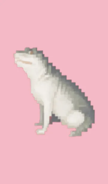 [LINE着せ替え] ワニのドット絵のきせかえ Pink 05の画像1