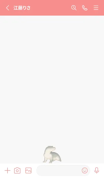 [LINE着せ替え] ワニのドット絵のきせかえ Red 01の画像2