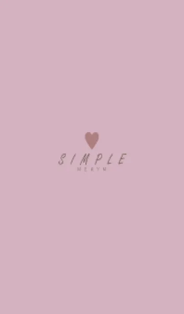 [LINE着せ替え] DUSKY PINK BROWN - SIMPLE HEART - 30の画像1